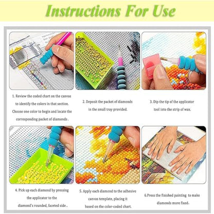 TCDZMYGS Diamond Art Kits for Adults,Beach Diamond Painting Kits 12X16 Inch | 5D Diamond Art Paintings for Beginners,Round Full Drill Diamond Dot Tools Kit,Extra Diamonds,Stress Relief Craft,DIY Gift - color: Beach-2603