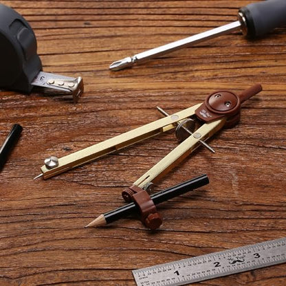 Mr. Pen- Metal Geometry Compass, Center-Wheel Design - color: Gold