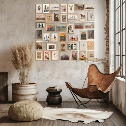 Western Decor Vintage Western Wall Decor,Boho Vintage Home Decor 40pcs Collage Southwestern Pictures,Farmhouse Wall Decor Cowboy Art,Southwestern Artwork Prints for Bathroom Bedroom Decor,Unframed,4x6inch - color: Western-4x6in