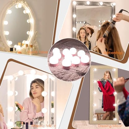 LED Vanity Lights for Mirror Makeup Lighting,Stick On,Bright - color: Pink