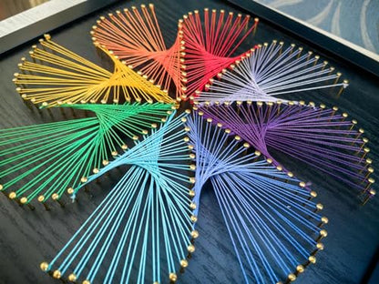 THOUDONER DIY 3D String Art Crafts Kit for Adults Beginner Unique Gift,Windmill(11.8inch*11.8inch).
