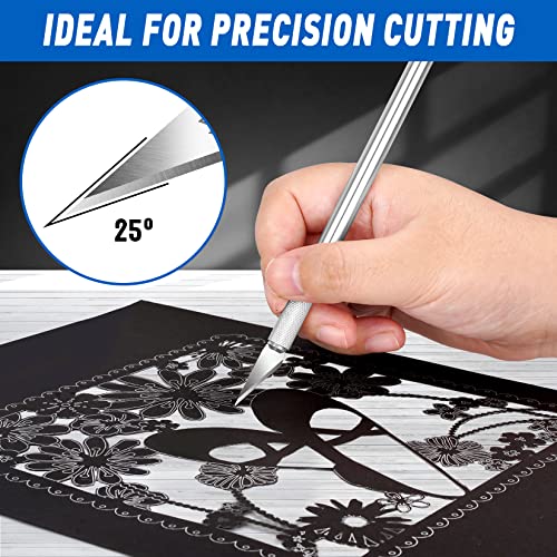 DIYSELF 100 Pack Hobby Knife Blades #11, SK5 Carbon Steel with Storage Case | SK5 carbon steel craft knife replacement blades for hobby, scrapbooking, stencils and precision art cutting - style: #11