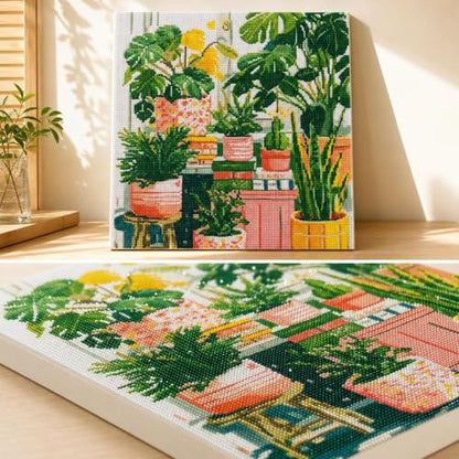 WUSARPLY Potted Plants Diamond Painting Kits for Beginner Adults - color: YA007