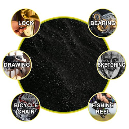 GOODTAKE Graphite Powder 1000 Mesh (Ultra Fine) – 1LB – High Purity Lubricant for Locks, 3D Printing, DIY Crafts – Conductive & Heat Resistant – Non-Toxic Dry Lubricant (1 Pound) - size: 1 Pound