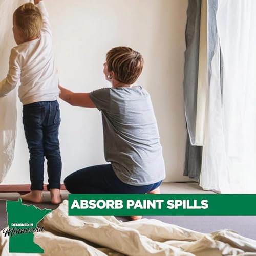 All Purpose Canvas Drop Cloth by EZ Drop - Cotton Duck Dropcloth Tarp for Painting, Construction Debris, Floor & Furniture Protection, Heavy Duty Cover Against Paint, Dust, Dirt (20 ft. x 30 ft.)