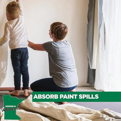 All Purpose Canvas Drop Cloth by EZ Drop - Cotton Duck Dropcloth Tarp for Painting, Construction Debris, Floor & Furniture Protection, Heavy Duty Cover Against Paint, Dust, Dirt (20 ft. x 30 ft.)