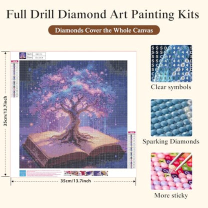 Tree of Life Diamond Painting Kits for Adults,Book Diamond Art Kits - color: KM1131-1