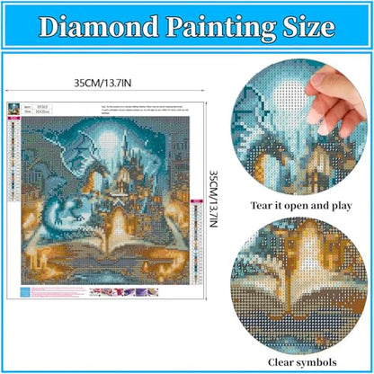 Arttoplus Dragon Diamond Art Kits for Adults Beginner 14x14 inch - color: G9363-US