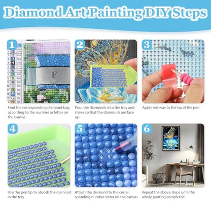 MAXBYE Diamond Art Kits for Adults, Butterfly Bedazzling Dot Painting for Adults，5D Full Drill Gem Art Painting Kit, Easy DIY Craft for Stress Relief 12x16in - color: ZD055