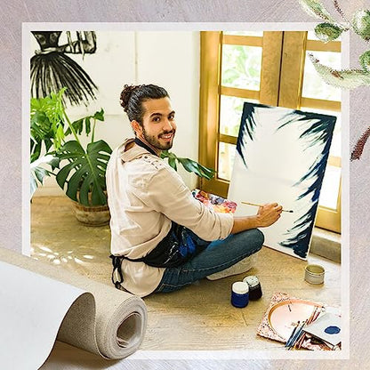 8 Yard Long x 36" Wide / 63'' Wide Large Canvas Roll 12 oz Cotton Triple Primed Canvas Roll Gesso Artist Painting Backdrop(63'' Wide x 8 Yard Long) - size: 63'' Wide x 8 Yard Long