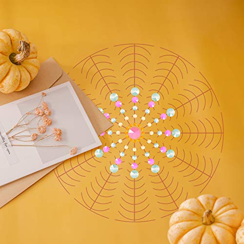 GSS Designs Mandala Dot Art Stencils (2 Pack) - Large Flower Stencil for Dot Mandala Canvas Painting (12x12Inch) - Reusable Painting Stencils for Canvas DIY Art Projects (SL-109)