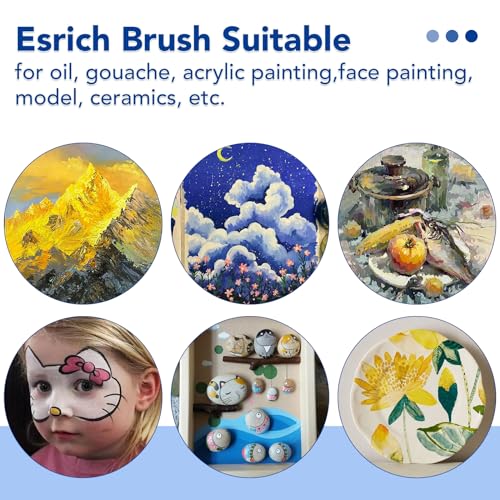 ESRICH 60PCS Paint Brushes, Paint Brush for Acrylic Painting - color: Blue, size: 60