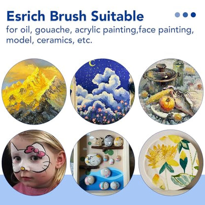 ESRICH 60PCS Paint Brushes, Paint Brush for Acrylic Painting - color: Blue, size: 60