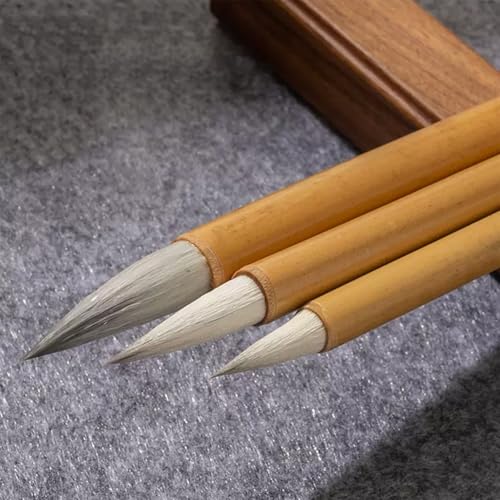 Chinese Calligraphy Brush Set for Writing, Drawing, Ink Brushes, Japanese Kanji Sumi Brush Pen (JianSeries 3pcs)