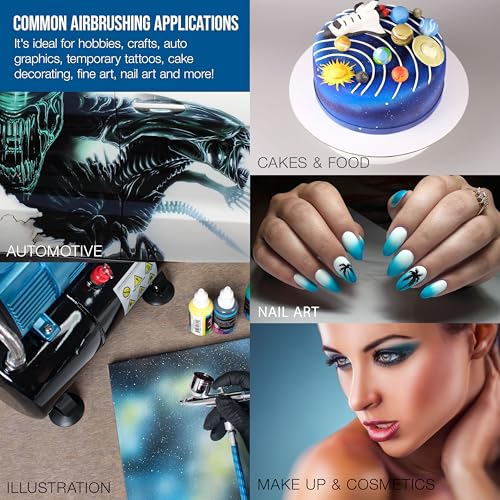 Master Airbrush G233 Performance Pro Airbrush Kit with 3 Nozzle Sets - size: Without Hose
