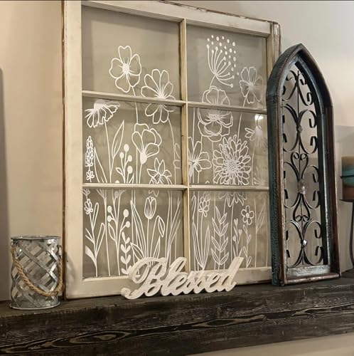 Wildflower Stencils for Walls Flower Stencils | Floral Stencil for Painting on Wood Wall Canvas Fabrics Furniture Card - style: Wildflower 01