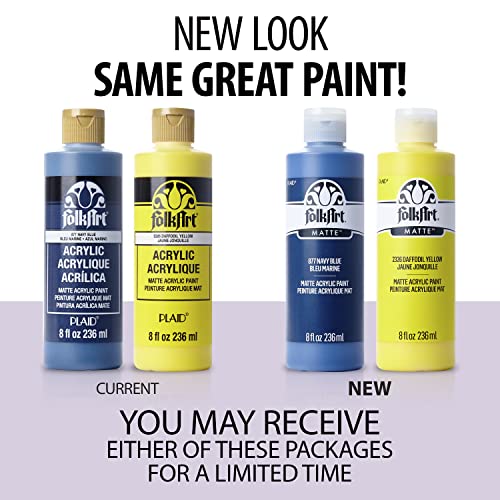 FolkArt Acrylic Craft Paints, Daybreak 8 fl oz Premium Matte Finish Paint, Perfect For Easy To Apply DIY Arts And Crafts, 12067 - color: Daybreak, size: 8 Fl Oz (Pack of 1)