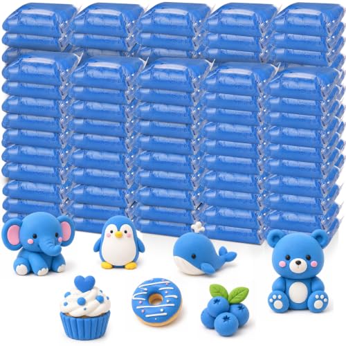VioraWhite 100 Pcs Air Dry Clay Bulk Modeling Clay for Kids Lightweight Foam Modeling Clays DIY Molding Clays for Kids Adults Crafts Gifts School Project Supplies (Blue) - color: Blue