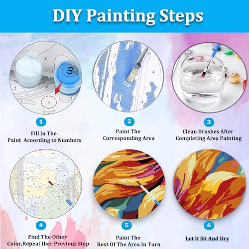 Artunion Framed Paint by Numbers Kit for Adults Beginners & Kids Ages 8-12,Blossom Flower Paint by Number with Frame, Floral Paint by Numbers Kit on Canvas 10 * 10 Inch Without Easel - color: ZXT-237-F