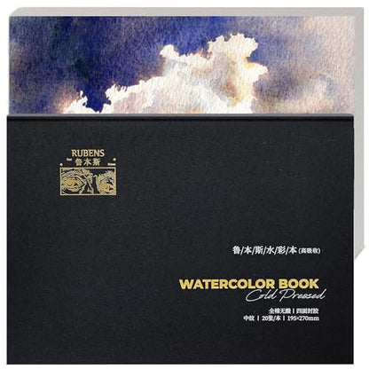 rubens Watercolor Paper Block, 7.6 x10.6 in Cold Pressed Watercolor Papers - size: 16K-Cold Pressed