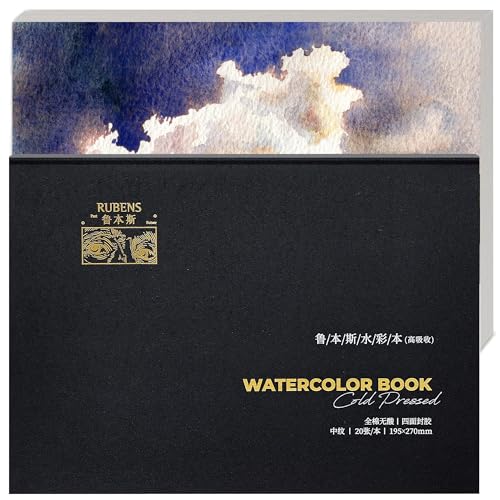 rubens Watercolor Paper Block, 7.6 x10.6 in Cold Pressed Watercolor Papers - size: 16K-Cold Pressed