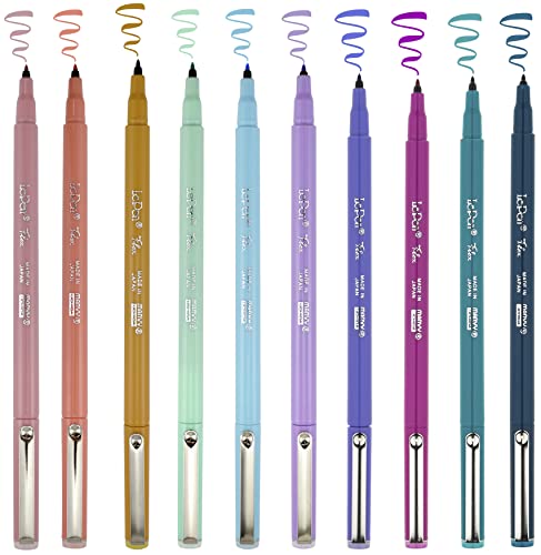 Marvy Uchida Le Flex 10 Piece Set Writing Pen, Pastel Colors