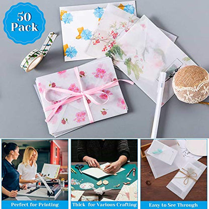 Vellum Paper, Cridoz 115GSM Transparent Vellum 8.5 x 11 Translucent Clear Printable Tracing Paper for Printing Invitation Cards - color: Translucent