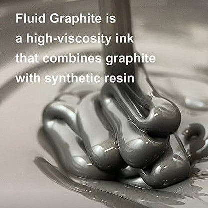 Kuretake Painting Ink, for dip Pen, Brush, Liquid, Paste, Artist, Non Toxic Paints, Illustration, Lettering, Drawing, Writing, Made in Japan (Graphite)