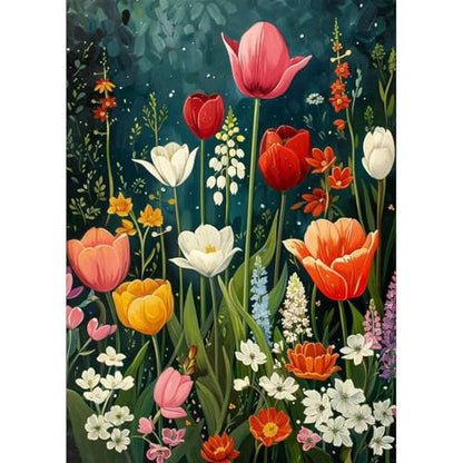 Yanfairy Wildflower Art Painting Kits for Adults, Full Drill Diamond Dots Paintings for Beginners, Round 5D Paint with Diamonds Pictures Gem Art Painting Kits DIY Crafts Kits 12x16inch - color: Wildflowers