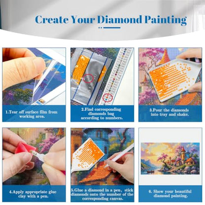 YOYA Large Diamond Art Kits for Adults, Sunset 5D Large Diamond Painting - color: Sunset Landscape 501