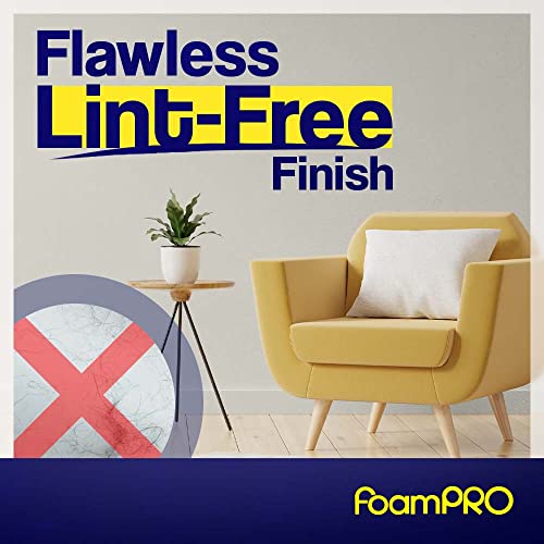 FoamPRO 4” Fine Finish Paint Roller Kit | 1 Plastic Paint Tray, 1 Roller Handle, 10 Foam Rollers | Mini Foam Roller Kit w/Roller Pan | Home Painting Supplies & Paint Tools, Multicolor, 164 (164KIT) - style: (4 Inch) Paint Kit