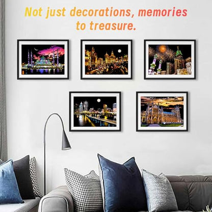 Iskueal Scratch Art for Adults(12 Sheets A4),Family Creative DIY Painting Papers for Travel Lovers,Craft Lovers|Creative Scratch Art Adult (Britain/Thailand/Malaysia) - color: (Britain/Thailand/Malaysia)