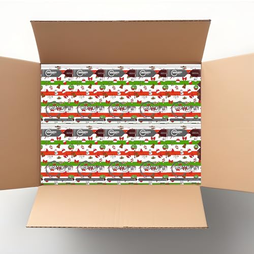 Grandipity Holiday Christmas 72 Pack Premium Disposable Plastic Tablecloth 54 Inch. x 108 Inch. Rectangle Table Cover - color: Christmas, size: 54" x 108" - 72 Pack
