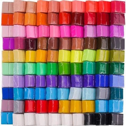 Tomorotec 100PCS Polymer Clay Value Pack 82 Colors in Bulk