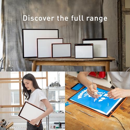 Wafer 1 Light Pad (A4) – Dimmable Brightness with Memory Function – Ideal for Artists, Designers & Crafters - style: Wafer 1 (A4)