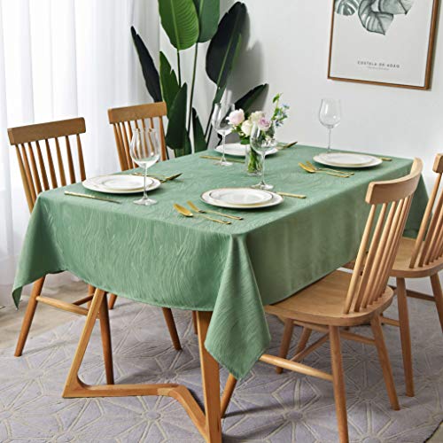 maxmill Jacquard Tablecloth Swirl Design Water Resistance Antiwrinkle Heavy Weight Soft Table Cloth for Buffet Banquet Parties Event Holiday Dinner Square 52 x 52 Inch Sage Green - color: Sage Green, size: 52" x 52" (Square)