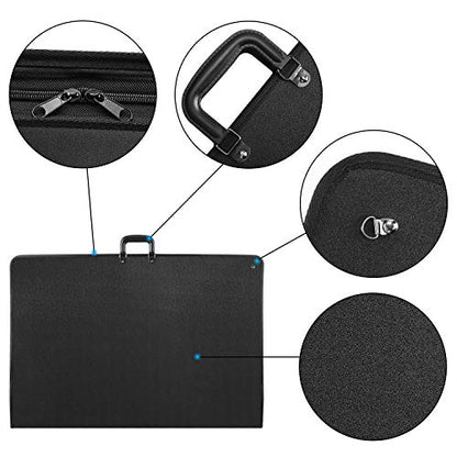 Professional Art Portfolio Case - 24 x 36 Inches - Light Weight & Durable - Shoulder Strap & Handle Options - Three Inside Pockets - Water Resistant - Documents Posters Monitors