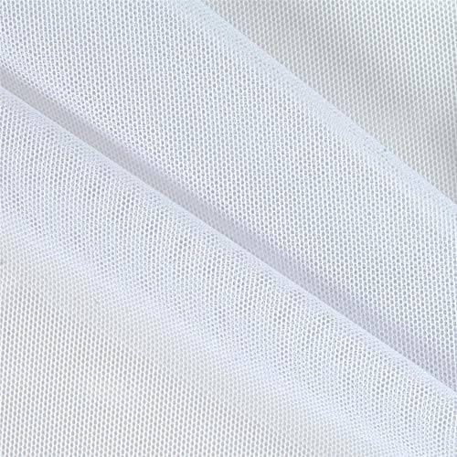Power Mesh Fabric | 4-Way Stretch | Dancewear, Sportswear Fabric | 60" Wide | Lightweight, Sheer | 90% Nylon, 10% Spandex | for Sewing (2 Yards, White) - color: White, size: 2 Yards