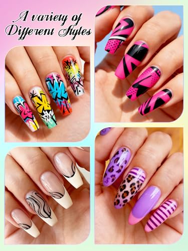 Kalolary 12 Color 0.5MM Nail Art Pens Set 3D Nail Art Pens | Nail Point Graffiti Dotting Pen Drawing Painting Liner Brush for DIY Nail Art Beauty Adorn Manicure Tools - color: S