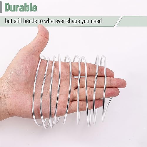 Mr. Pen- 9 Gauge Aluminum Craft Wire, 3 mm, 32.5 Feet | Bendable Metal Wire for Sculpting, Jewelry, Floral and Wreath Making, Crafting, Christmas Ornaments, Beading, Bonsai Training - size: 32.5 Feet x 3 mm