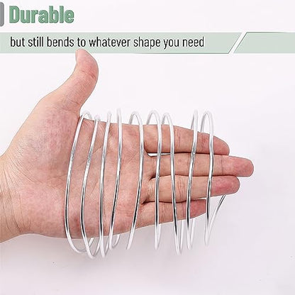 Mr. Pen- 9 Gauge Aluminum Craft Wire, 3 mm, 32.5 Feet | Bendable Metal Wire for Sculpting, Jewelry, Floral and Wreath Making, Crafting, Christmas Ornaments, Beading, Bonsai Training - size: 32.5 Feet x 3 mm
