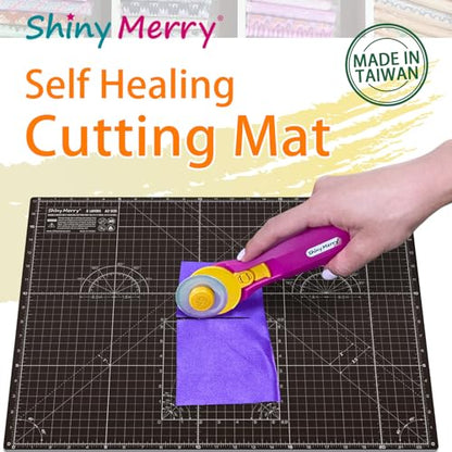 Self Healing Cutting Mat A2 18"x 24" Double Sided Black Mat - color: Black, size: A2 (18" x 24")