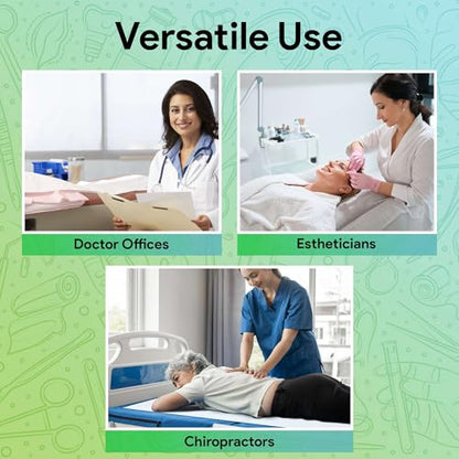 Medical Exam Table Paper 17"x125 Feet - 1 Roll of Disposable White Table Paper Rolls for Doctor's Offices, Chiropractors, and More - Latex Free Bed Sheet