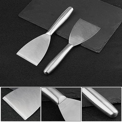 4 Pack 3 Inch Putty Knife Scraper, Putty Knife Set, Stainless Steel Putty Knife, Wallpaper Scraper Paint Scraper Tool for Spreading Drywall Spackle, Plasterboard Mud, Scraping Paint, by GENHAKON.