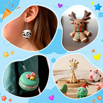 Artpar Polymer Clay Kit,72 Colors Modeling Oven Bake Clay Sculpting Set | Diy Crafts Sculpting Tools Accessory Set, Non-Sticky, Non-Fading, Easy Modeling, Especially Suitable For Kids Adults - color: 72