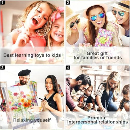 Arttoplus Flowers Paint by Numbers Kit for Adults Beginner 16x20 inch - color: MT20322-US