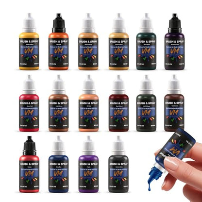 VM Model Paint,20ml Game Color Acrylic Paint for Miniatures, Models,Crafts - color: Game Color Set 16 Bottles