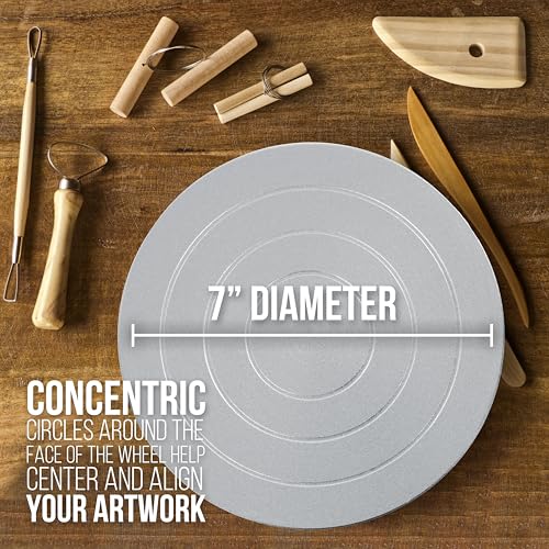 U.S. Art Supply 7” Diameter Sculpting Wheel- Heavy Duty