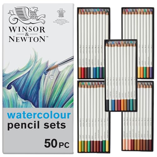 Winsor & Newton Studio Collection Watercolour Pencil Set, 50 Piece