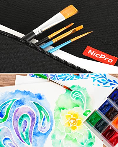 Nicpro Light Weight Art Portfolio Bag, 20x26” Waterproof Art Portfolio Case | with Shoulder & Handle Carry, for Artwork, Poster, Sketch Drawing, Canvas, Photography, Solar Panel Storage - size: 20 x 26 inches